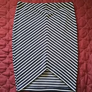 High-waist pencil skirt